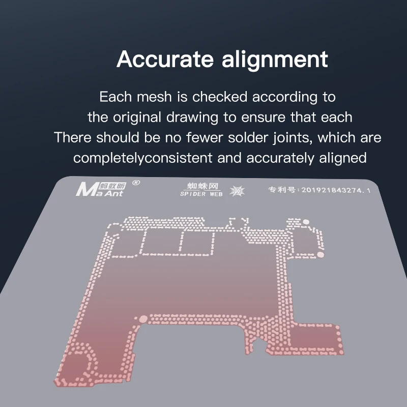 MaterXu MaAnt BGA Stencil 0,12 mm dla Mi Xiaomi Phone Middle Layer Board Repair 11 Ultra Redmi K30 Pro Mi 9 Pro Mi 10U CPU