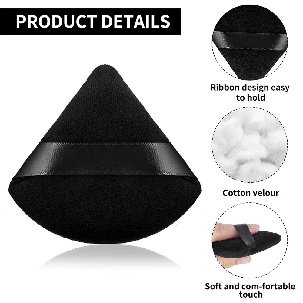 1/3/5/6/12Powder Puff Face Makeup Soft velvet Triangle Powder Puff For Loose Powder Setting Powder Makeup Foundation Beauty Gift