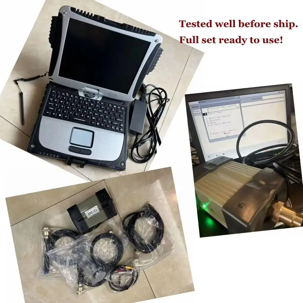 MB Star C3 Diagnostic Tool Scaner with Software 2014.12V in Laptop CF19 I5 CPU Windows XP Ready to Work