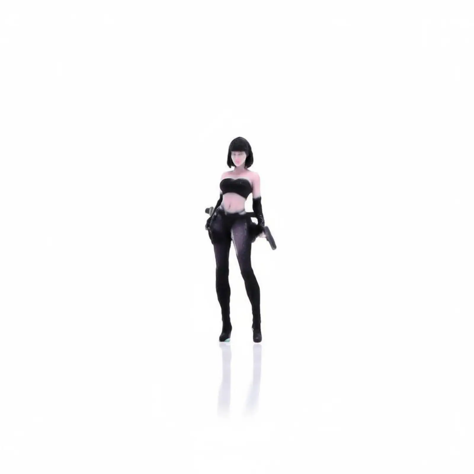 1/64 Resin Miniature Woman Assassin Figurine Artistic Hand Painted Model for Diorama Accessories Cityscape Projects