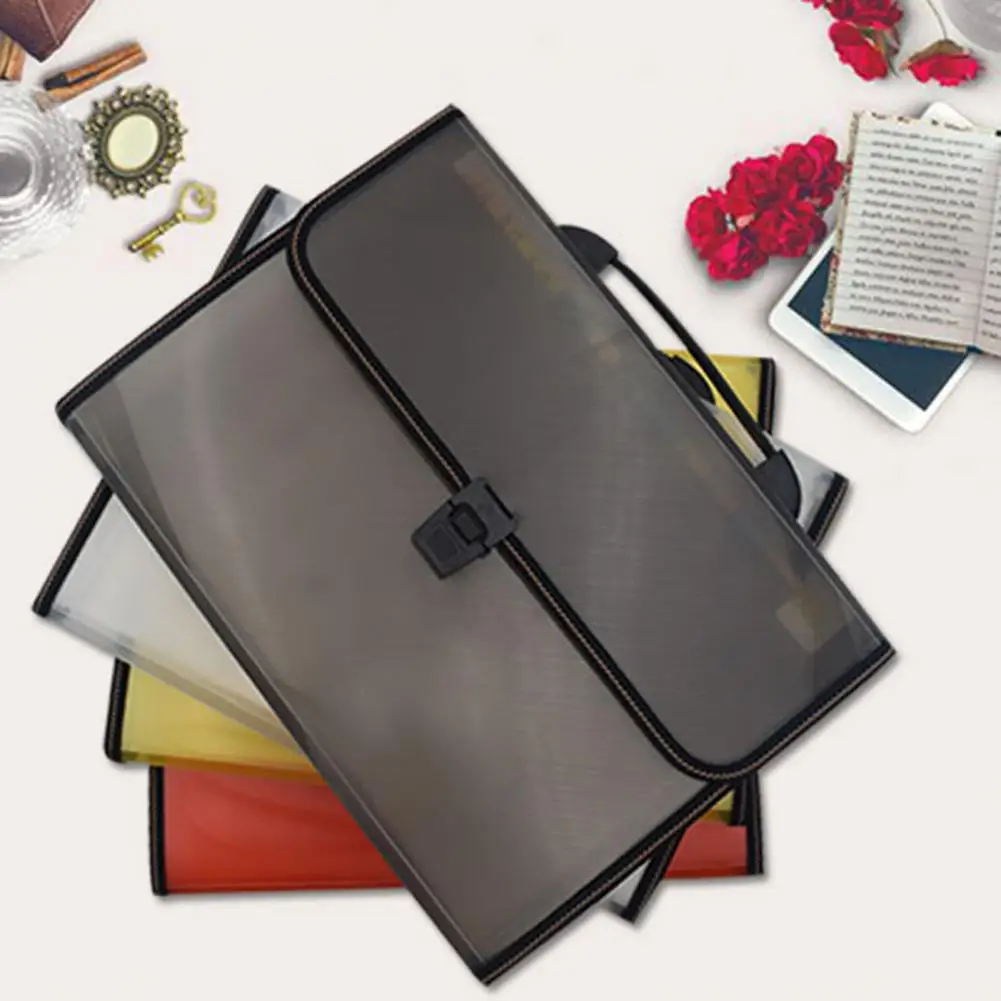 A4 memperluas File Folder File Organizer 13 kantong gesper menangani ujian kertas dokumen File Organizer tas perlengkapan sekolah