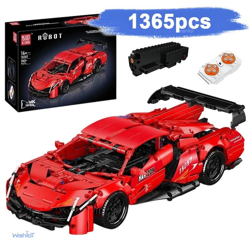 Mould King 15057 Technical 2 in 1 Sport Car Transformation Robot Building Blocks Toy Set with Remote Controls
