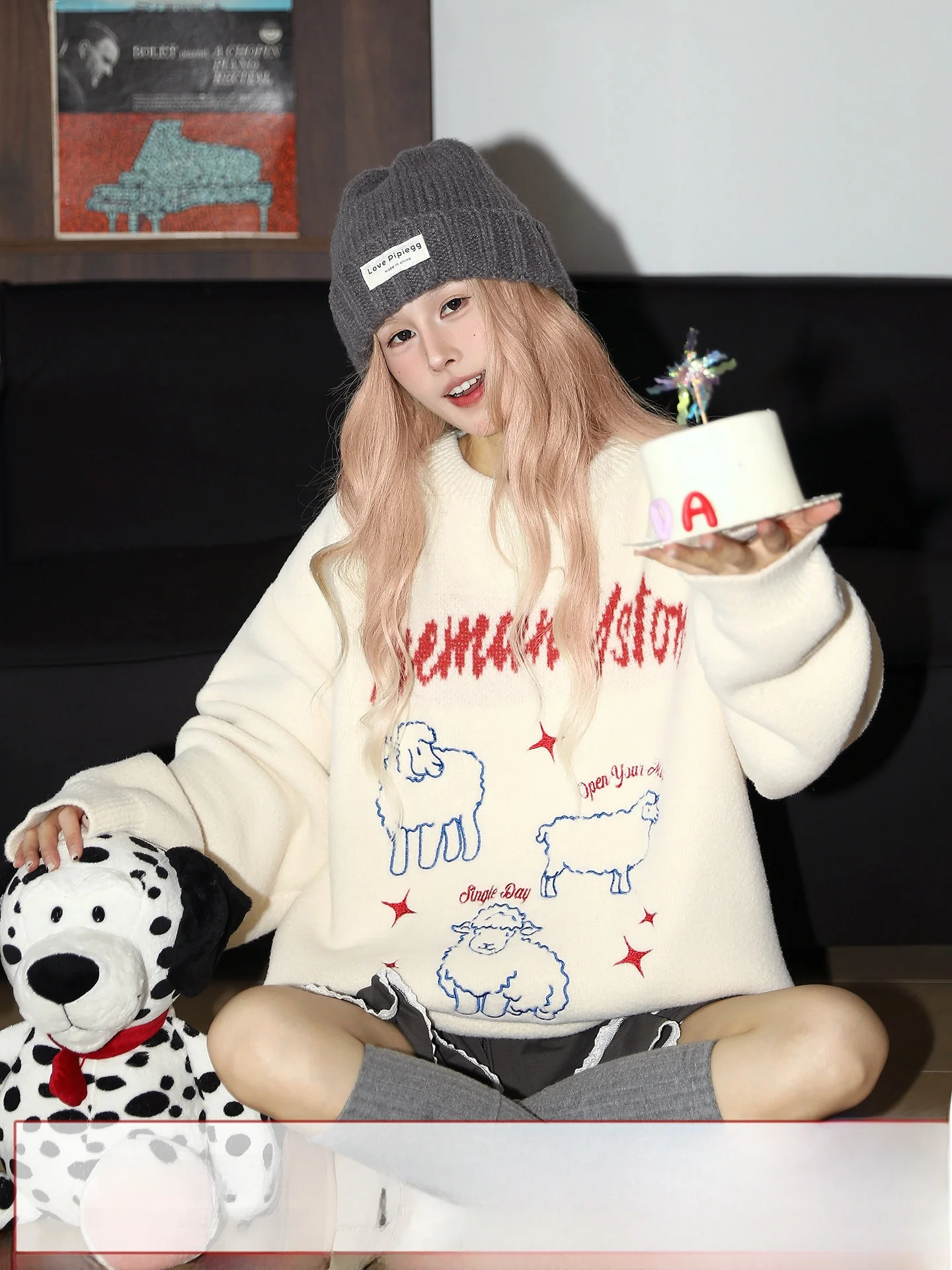 

Женский вязаный свитер Manyston American Style с круглым вырезом, повседневный, свободный, осенне-зимний топ для уличного стиля