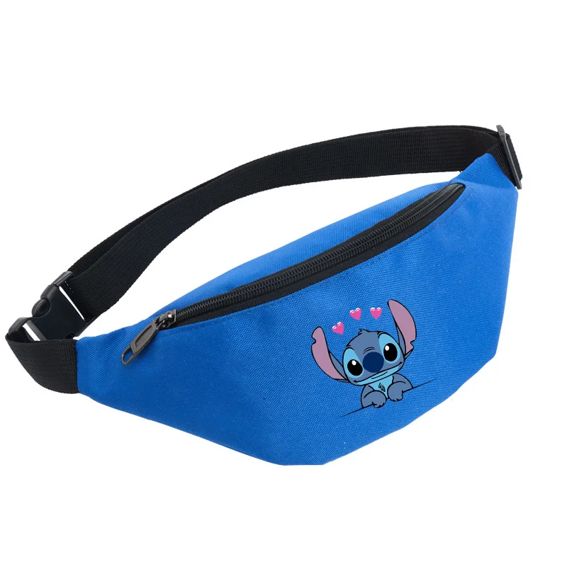 Disney Stitch Torba na talię Dziewczyna Chłopcy Kreskówka Pakiet Kobiety Mężczyzna Zamek błyskawiczny Sportowe torby na klatkę piersiową