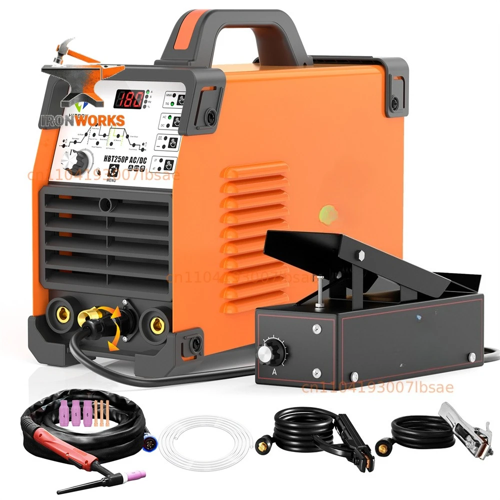 HITBX HBT250P AC/DC Aluminium Tig Welding Machine IGBT Inverter 2T/4T HF TIG/MMA ARC   Argon Precise Digital