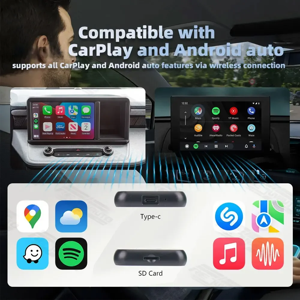 Carbitlink إلى Carplay Easy Connection Adaptador التوصيل والتشغيل Carbit Link محول دونغل لكل الهاتف الذكي Geely Gx3 Wizcar T01