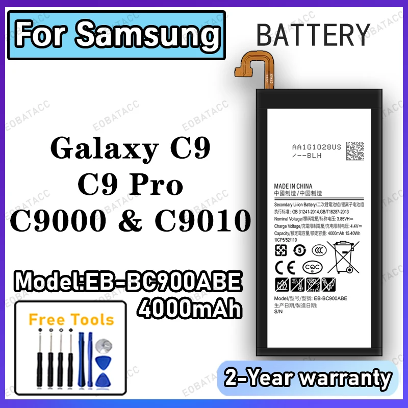 

4000mAh EB-BC900ABE Replacement Battery for Samsung Galaxy C9 with Repair Tools Kit