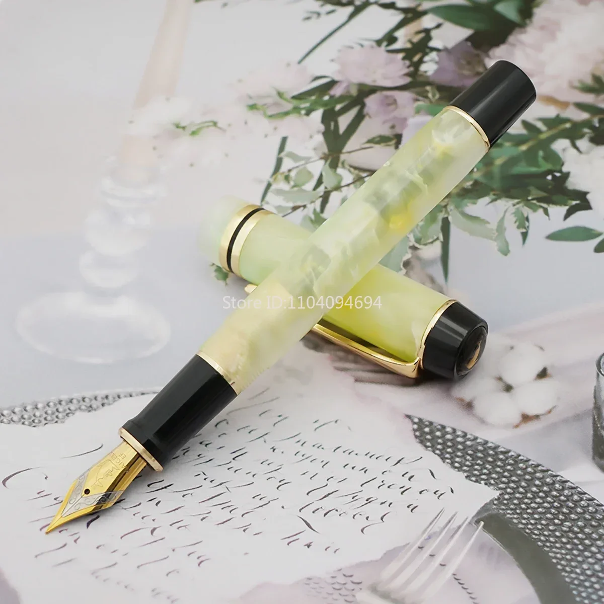 

Kaigelu 316 Celluloid Fountain Pen Iridium EF/F/M Nib Beautiful Marble Crystal Pattern Ink Pen Writing Gift for Office Business