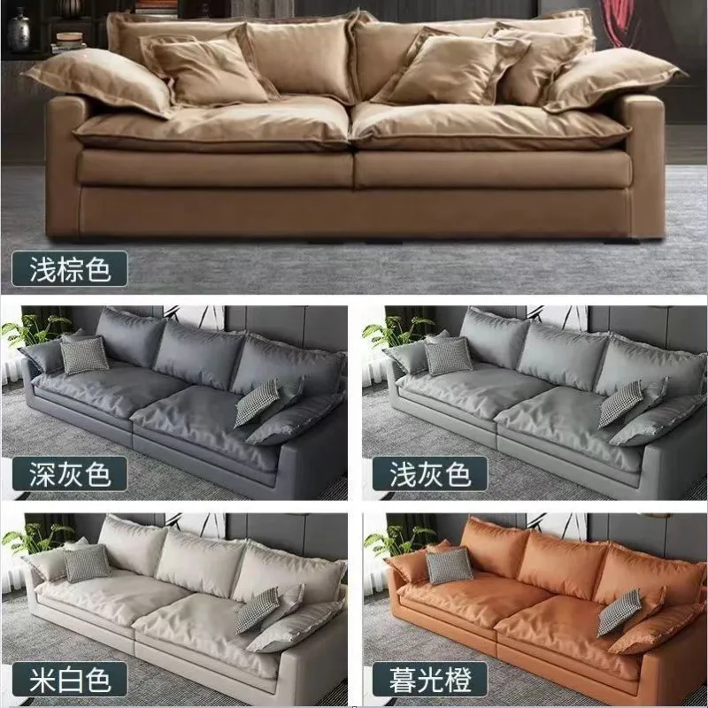 Italian minimalist technology fabric sofa living room small apartment light luxury