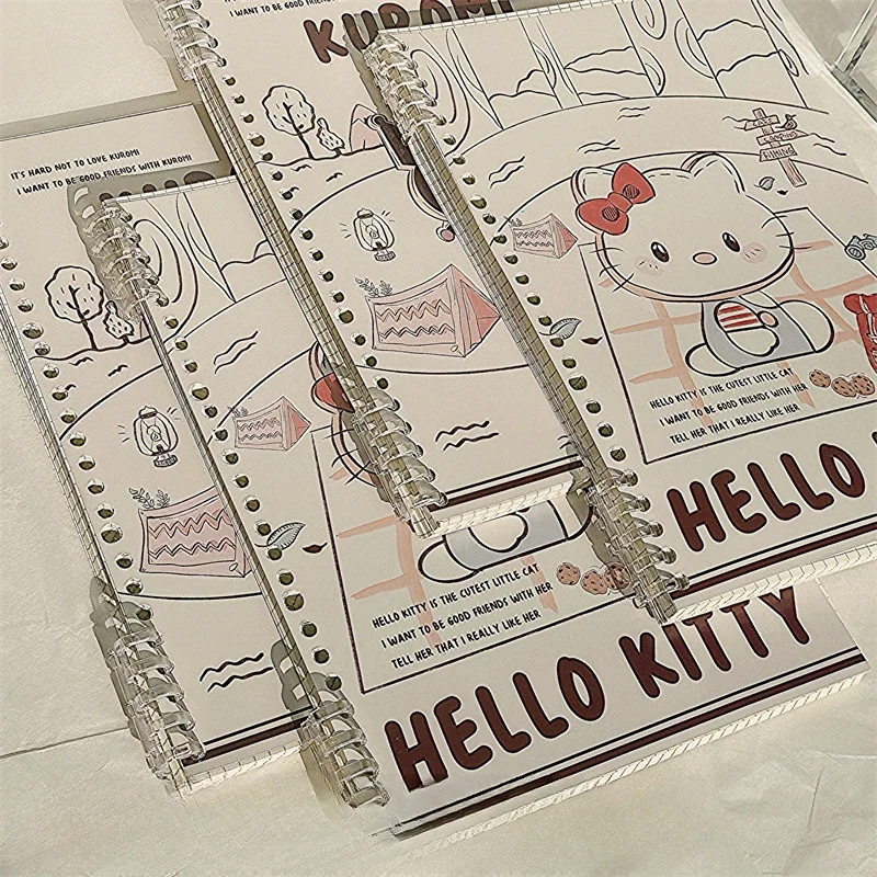 Sanrio Kawaii B5 Loose-leaf Book Hello Kitty Kuromi Large Capacity Stationery Supplies Daily Planner Notebook School Supplies