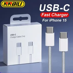 NNBILI Original USB-C Cable For Apple iPhone 15 Pro Max PD 60W Fast Charging For Xiaomi Samsung Type C Weaving Cable Accessories