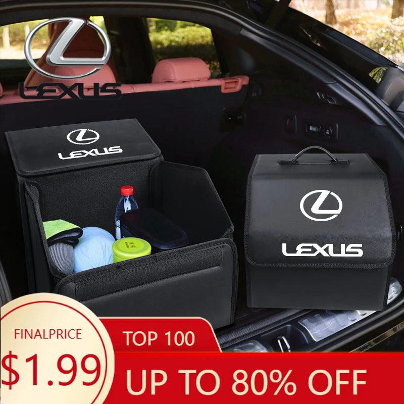 

Interior Mouldings Car Storage Bag Organizer Vehicle Foldable Trunk Box For Lexus LS LC RZ IS350 ES300 GS350 CT200h GX460 LX570
