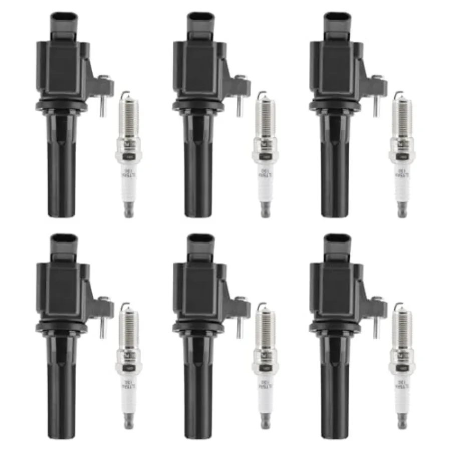 

Ignition Coils Pack for 2006-2009 GMC Envoy XL Chevy Trailblazer EXT 9-7x Rainier Ascender L6 4.2L UF497 12612369 Compatible Co