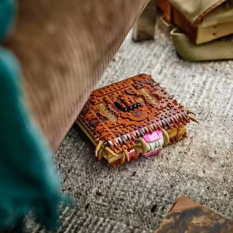 519 قطعة كتاب الوحش Chomping من الوحوش بنة نموذج لتقوم بها بنفسك 76449 مجموعة ألغاز إبداعية ألعاب تعليمية هدية الهالوين