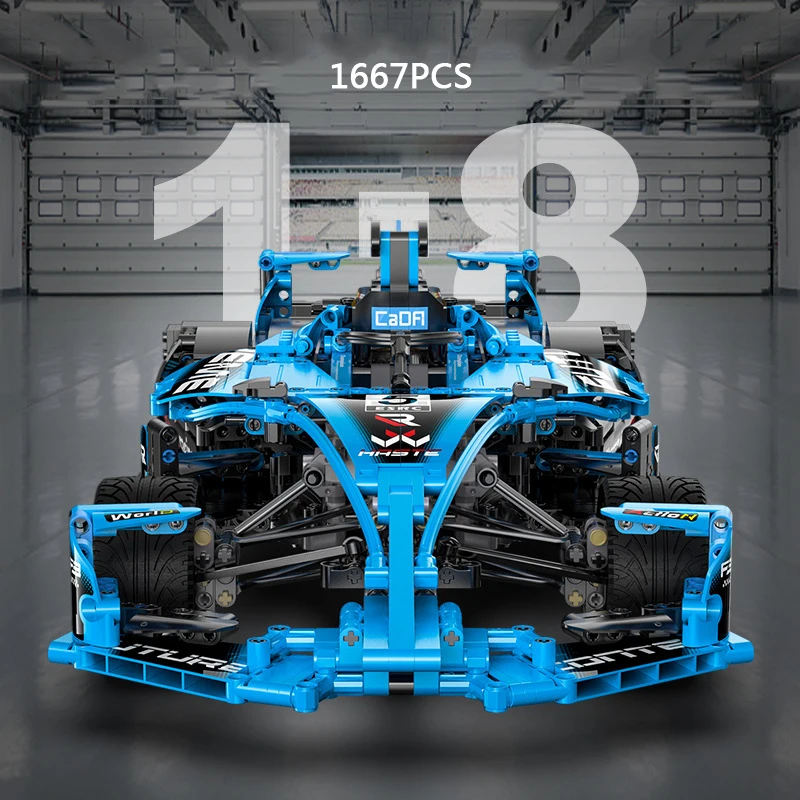 

Технический Raido 2,4 ГГц с дистанционным управлением F1, гоночный автомобиль, строительный блок, масштаб 1:8, модель Fe Formula E, радиоуправляемый автомобиль, кирпичная игрушка для подарков