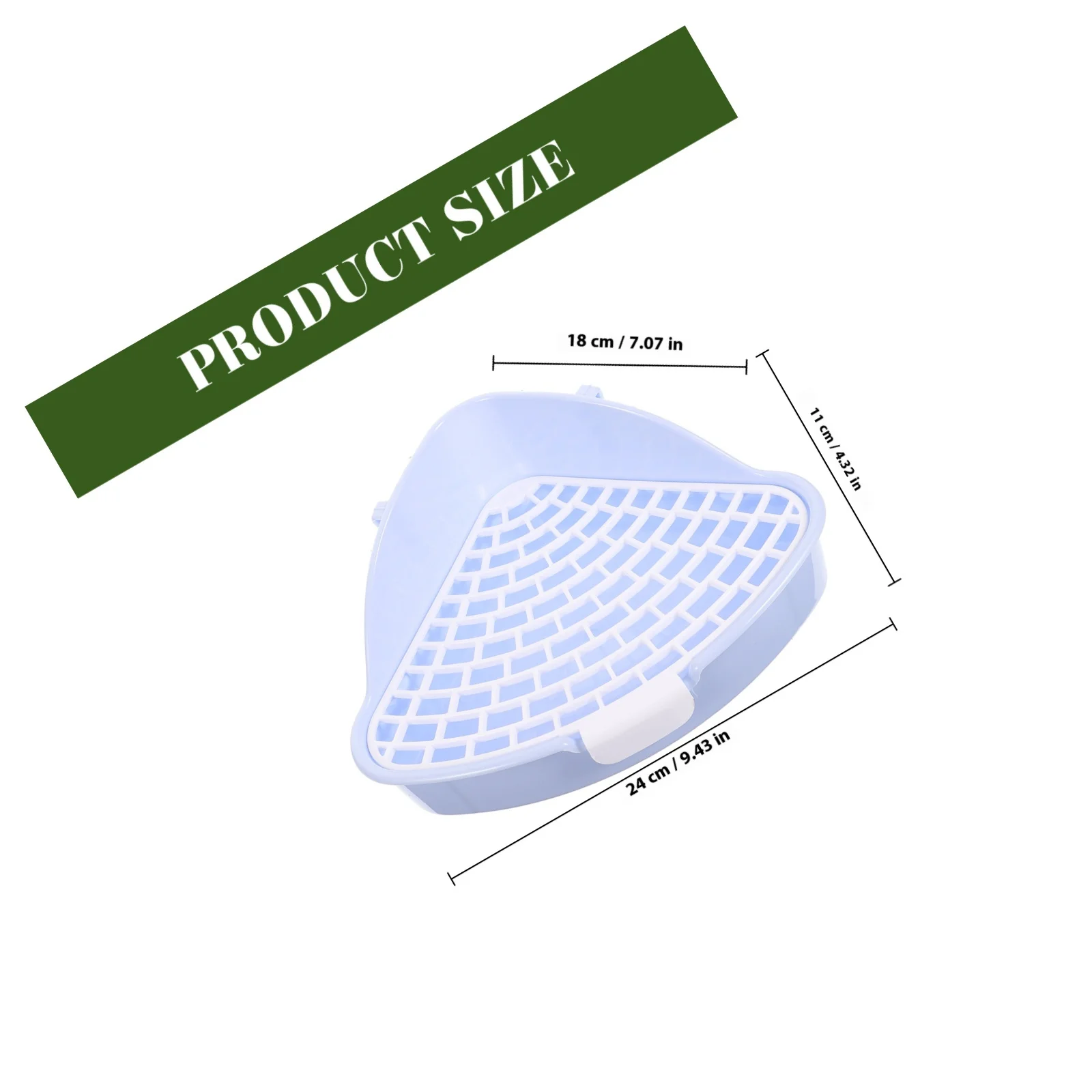 Rabbit Litter Box Triangle Corner Potty Trainer Plastic Pet Toilet Tray Thick Bottom Non Slip for Bunny Training