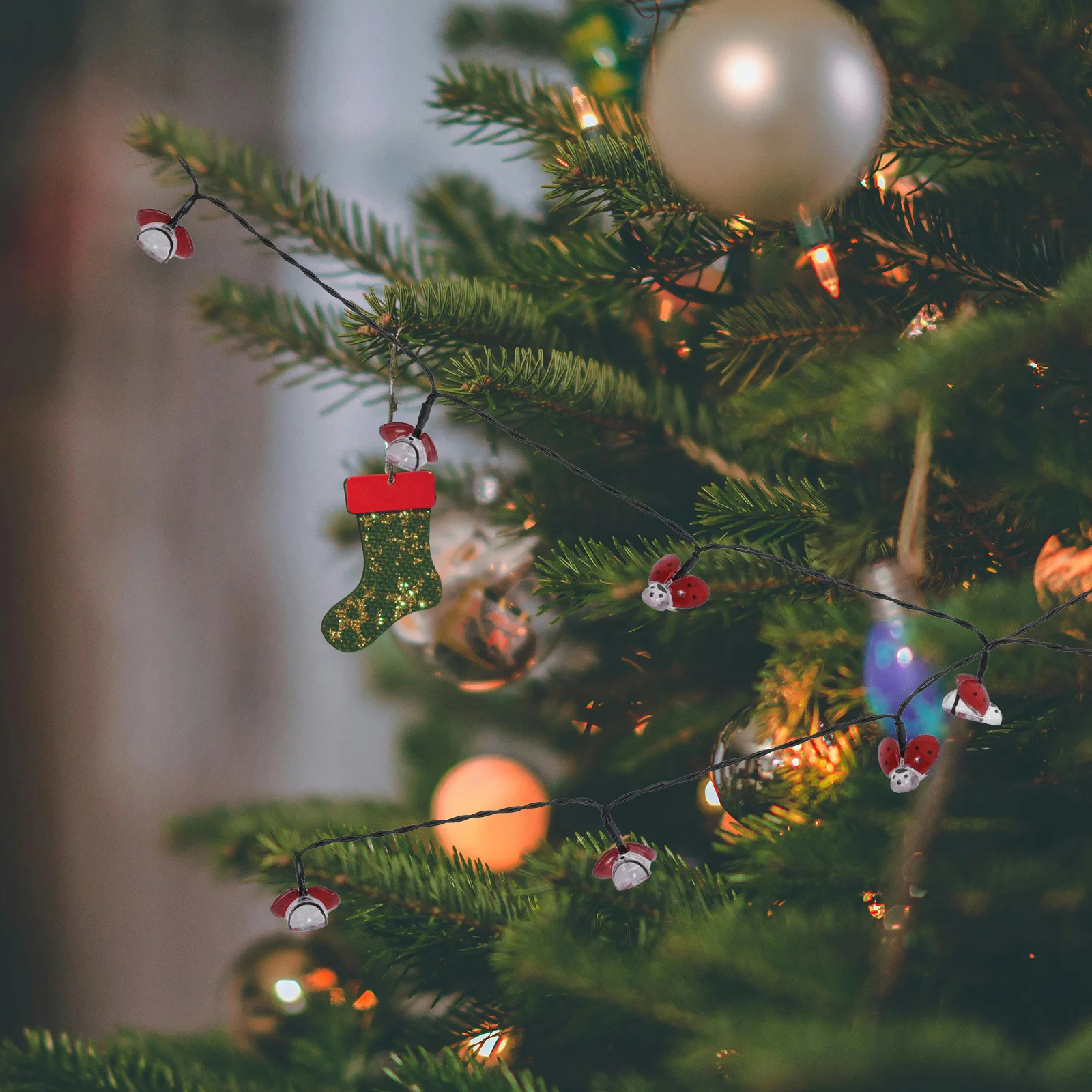 1 مجموعة أضواء سلسلة ملونة مصباح ليد قطاع لعيد الميلاد الديكور داخلي في الهواء الطلق مهرجان المنزل حديقة مول قلادة معلقة #1