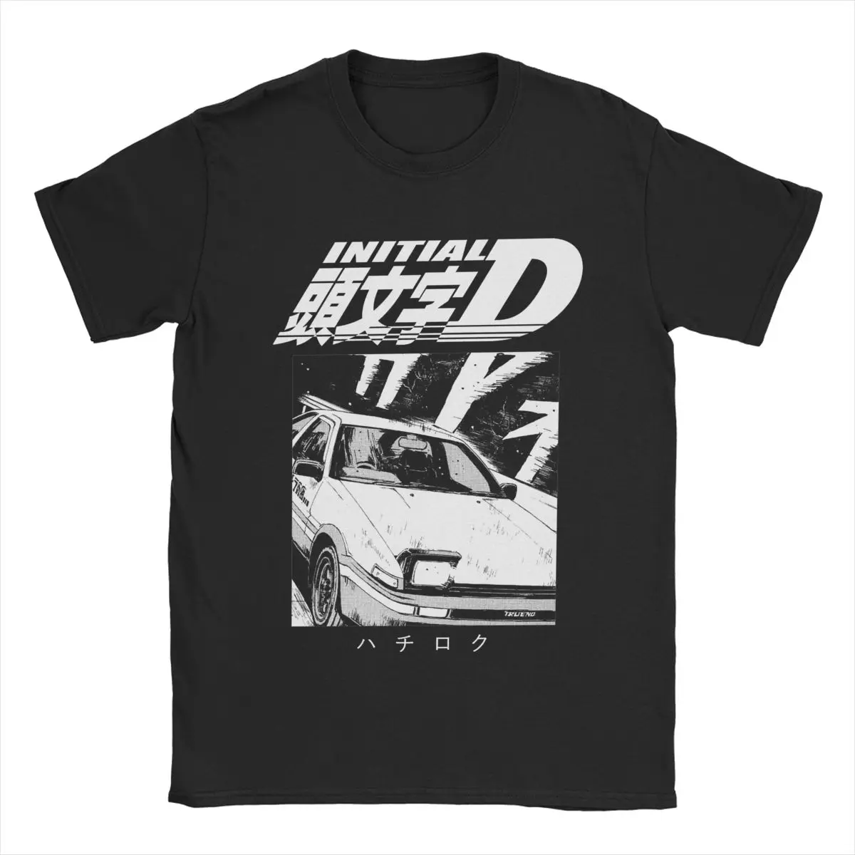 

Футболка Awesome Initial D Manga Panda Trueno Hachiroku 86, мужская футболка с круглым вырезом из чистого хлопка, футболка с короткими рукавами, топы 4XL 5XL