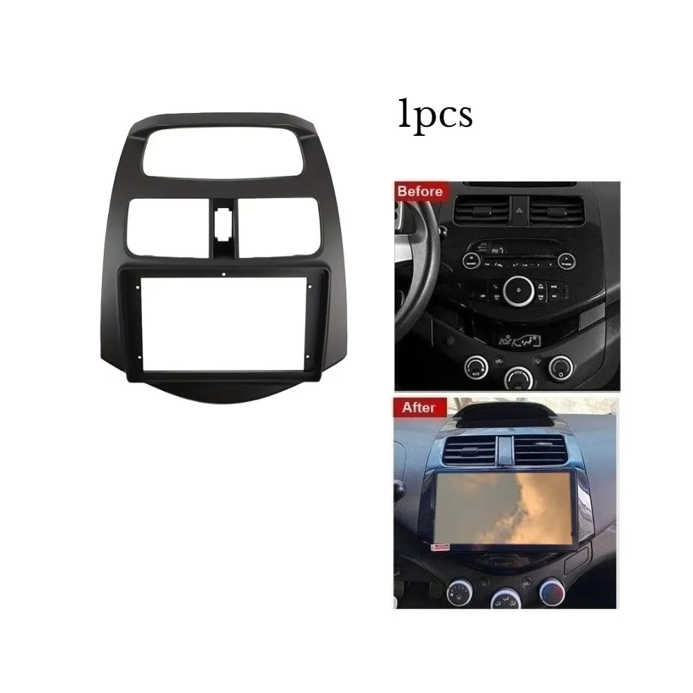1pcs 9-Inch Navigation Frame for Chevrolet Spark 2011, Car Radio Stereo Dash Mounting Kit, Double Din GPS Panel Trim Bezel