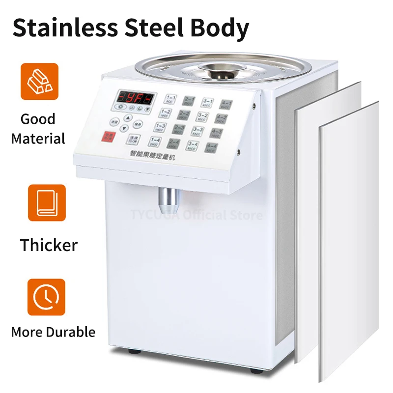 16 Grid Quantitative Fructose Filling Machine Bubble Milk Tea Shop Automatic Electric Syrup Sugar Dispenser Levulose Quantifier