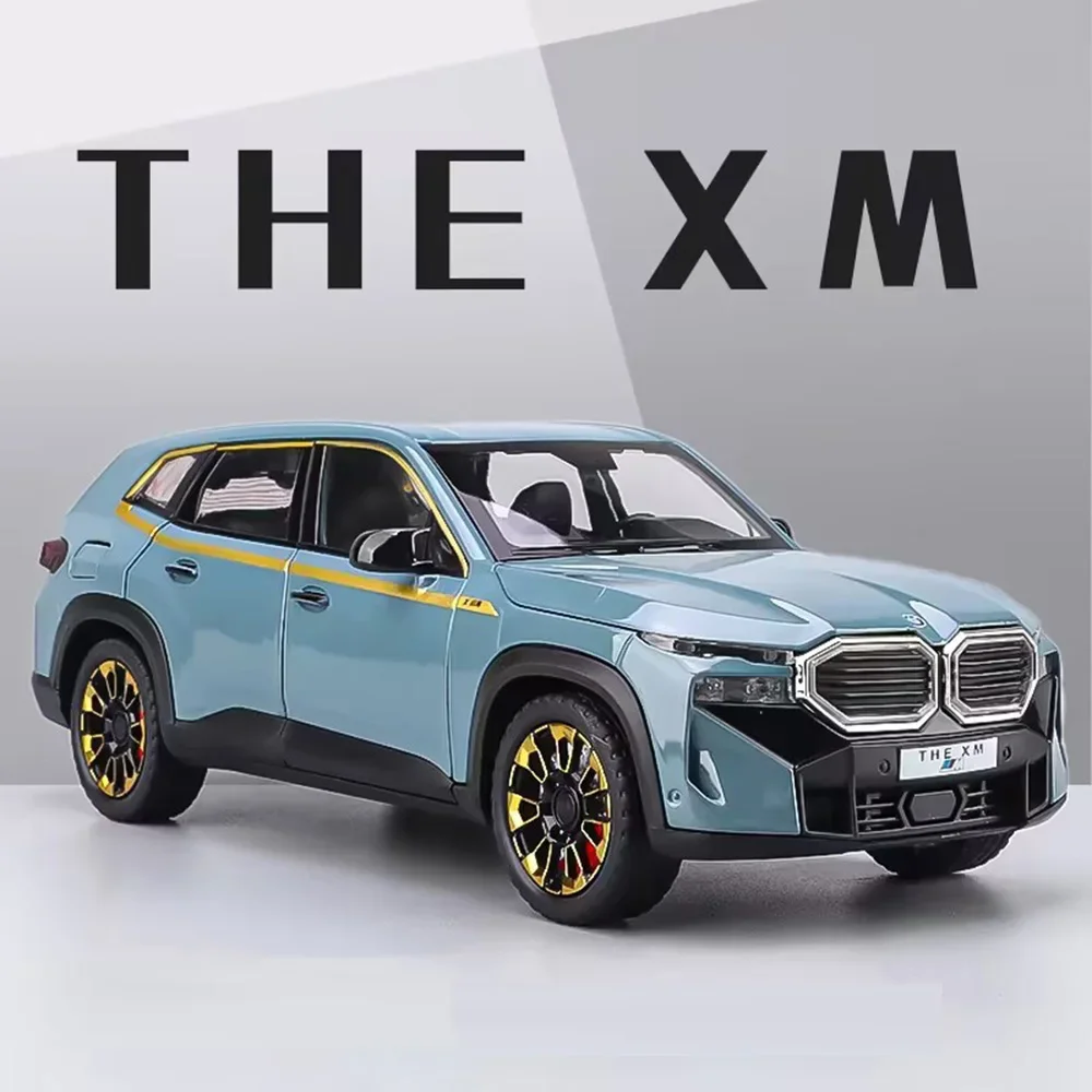 

1/24 BMW XM миниатюрный автомобиль, игрушечные модели из сплава, литой под давлением, 6 дверей, открытый свет, звук, откат, имитация автомобиля, игрушки, подарки для детей