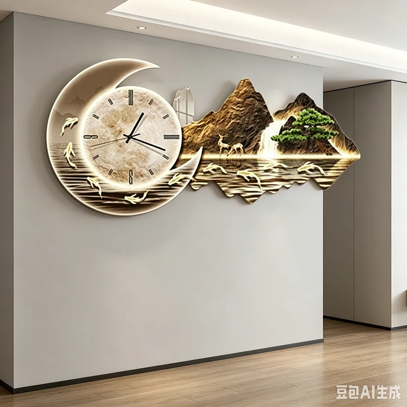 Big Size Creative Clock Wall Interior Fashion Living Room Luxury Lounge Wall Clocks Aesthetic Orologio Da Parete Home Decor