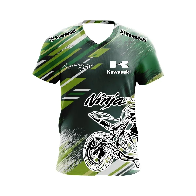 2025 كاواساكي دراجة نارية شعار Z الرجال الصيف التجفيف السريع امتصاص العرق تي شيرت ، النشاط في الهواء الطلق تي شيرت ، الشارع عادية #4