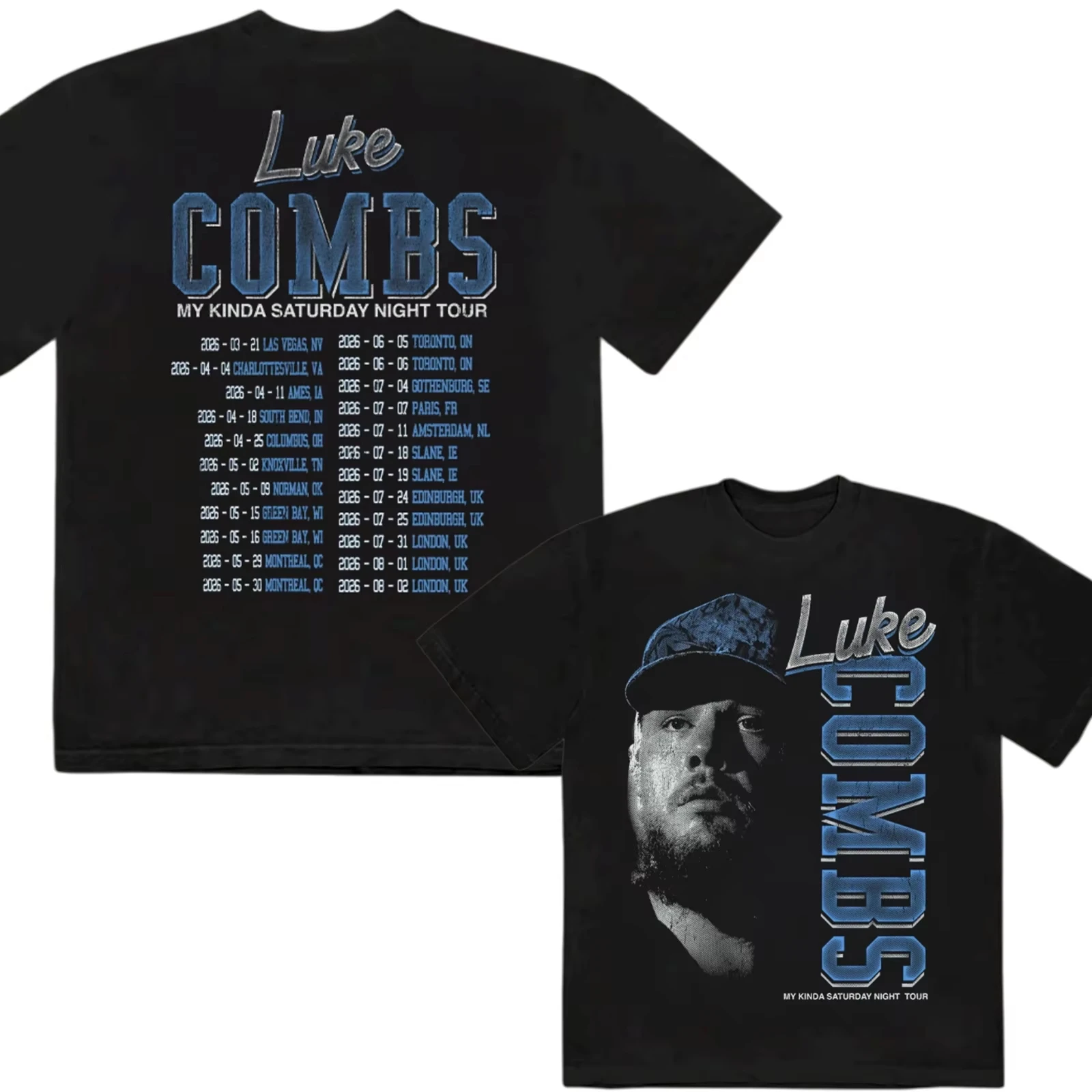 New My Kinda Saturday Night - 2026 Luke Combs TOUR Men's Clothing Women's T-Shirt Cotton Short Sleeve Y2k Popular Summer T Shirt