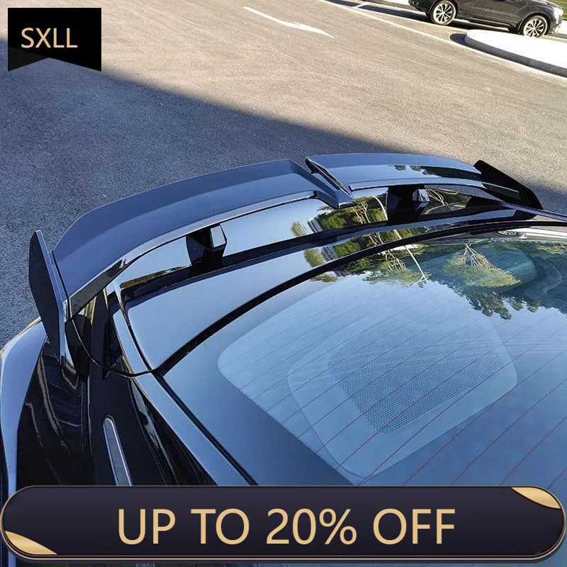 

SXLL Universal spoilerAbs plastic car rear wing Abs plastic rear roof spoiler wing trunk lip boot cover car styling