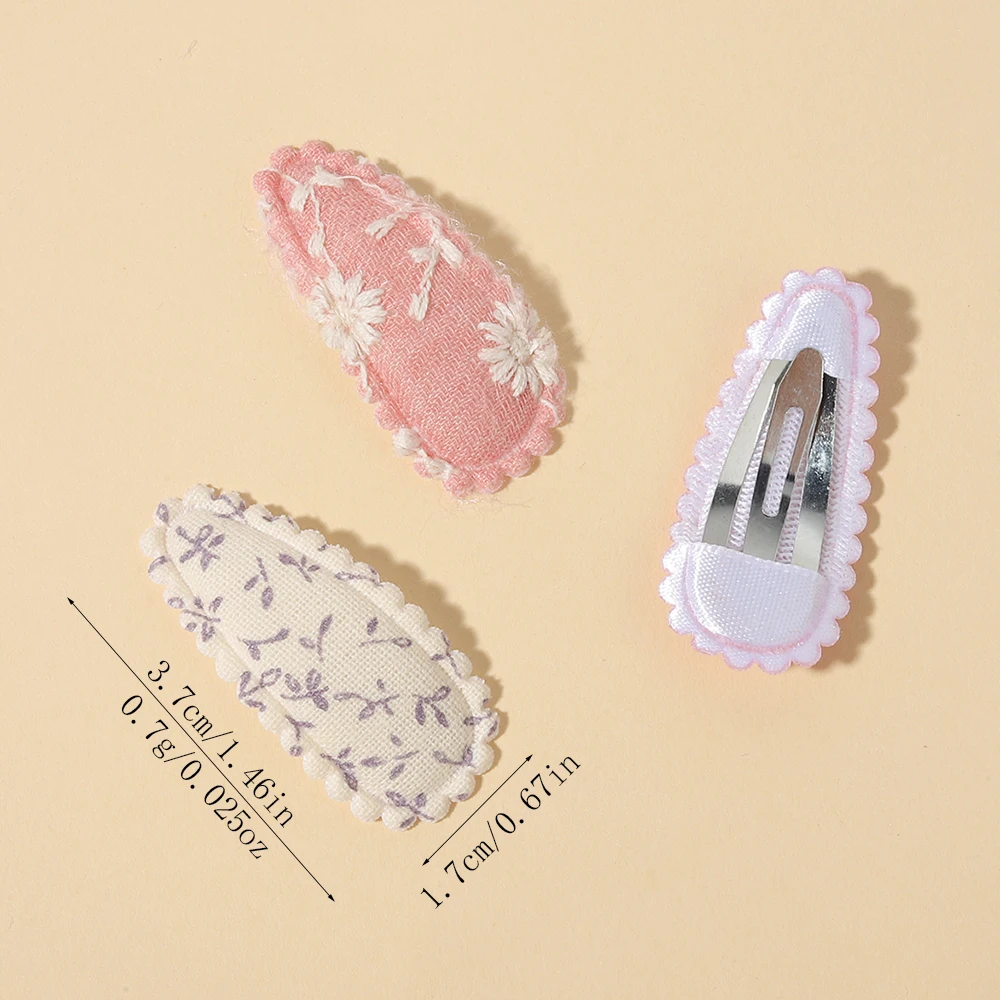 10PCS Mini Fabric Water Drop BB Clip for Children  Female Babies Daily Party Decoration Hair Clips Girl Hair Accessories Gifts