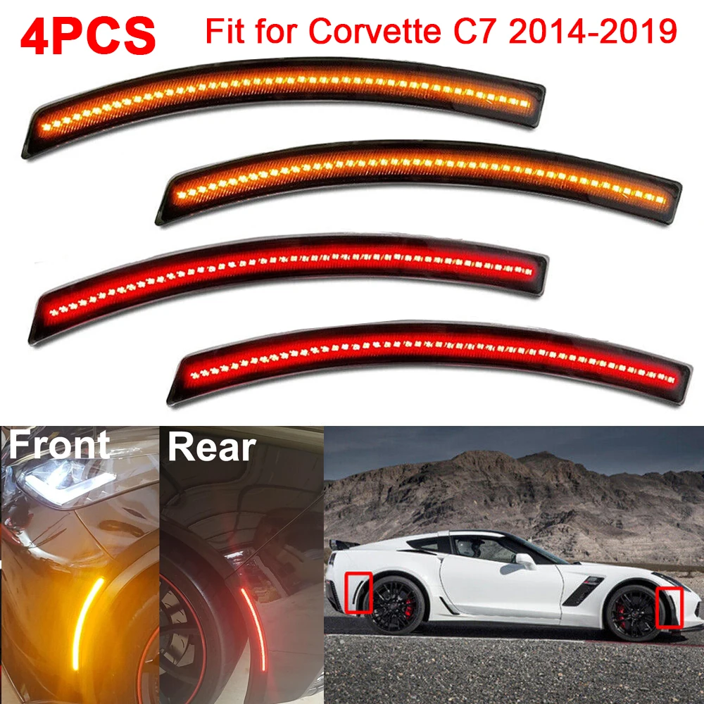 

4 шт., Автомобильные светодиодные лампы для Chevrolet Corvette C7 2014-2019