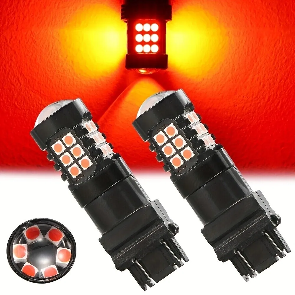 1 زوج الأحمر ستروب/وامض وامض LED مصباح 7443 7440 T20 LED لمبات لهوندا سيفيك أكورد الفرامل الذيل ضوء بدوره أضواء الإشارة