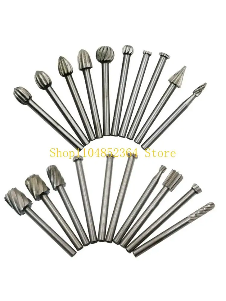 

652F 20pcs 39mm Rotary Point Burr Die Grinder Bit 3mm Shank Milling Cutter