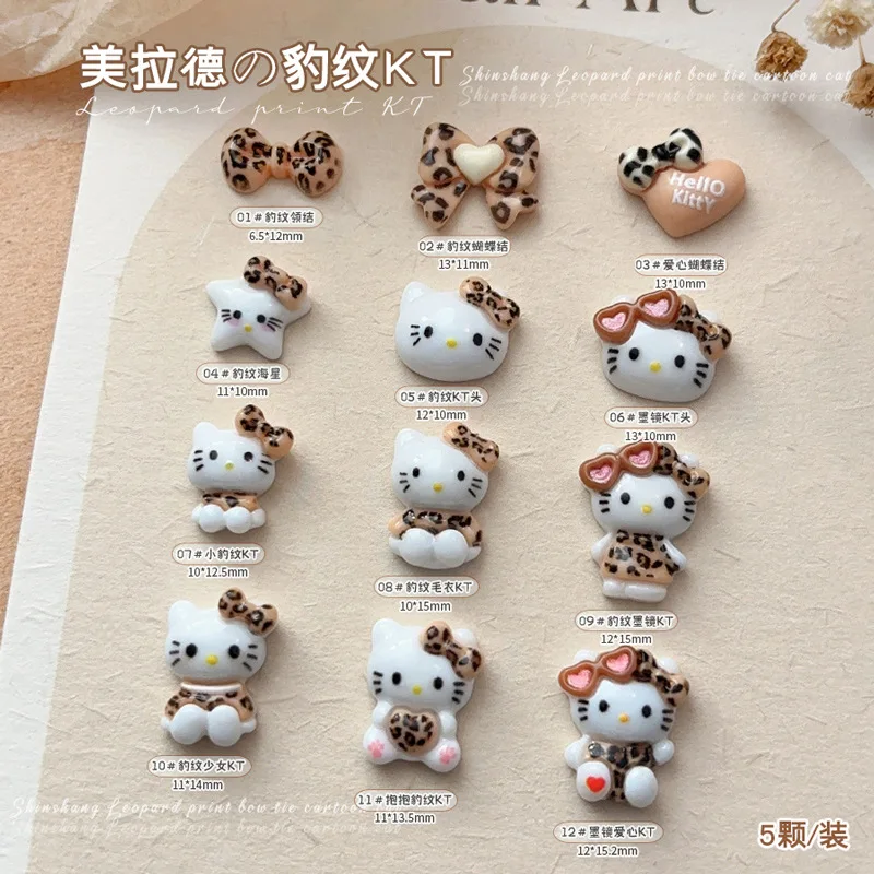

50pcs Mini For KT Nail Charms 3D Print Ribbon Bow DIY Accessorie Pochacco Fashion Cartoon Nails Deco