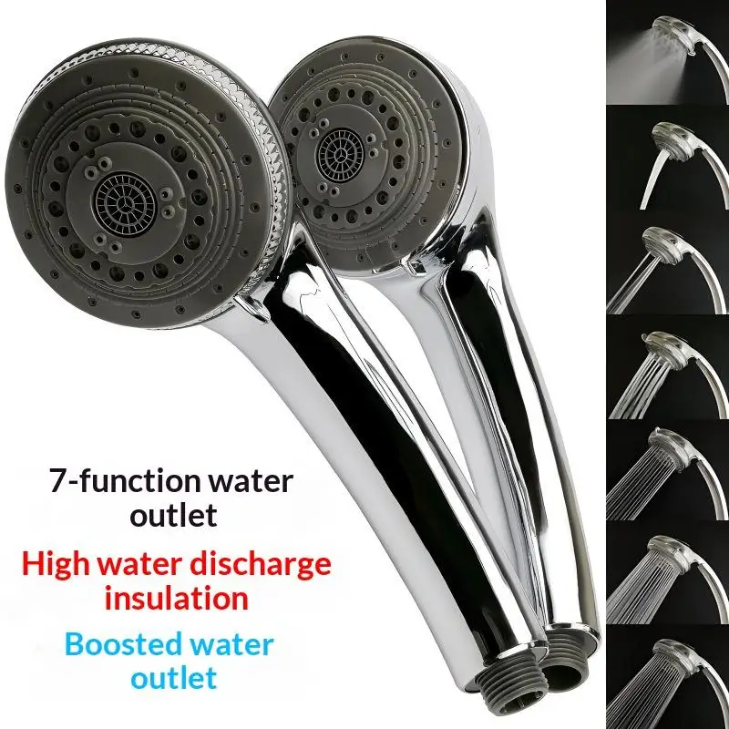 ~Adjustable Shower Head Easy To Use Stainless Steel Multifunction Bathroom Fixture 7 Modes Bathroom Accessories Home