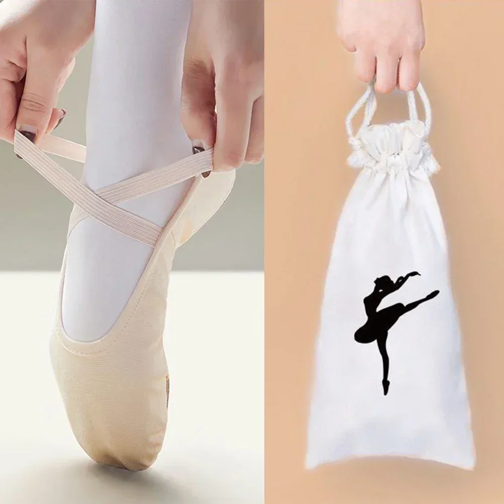 15X30CM Large Capacity Children\'s Ballet Shoes Storage Bag Spiny Cloth Double Drawstring Phone Dance Supplies Storage Package