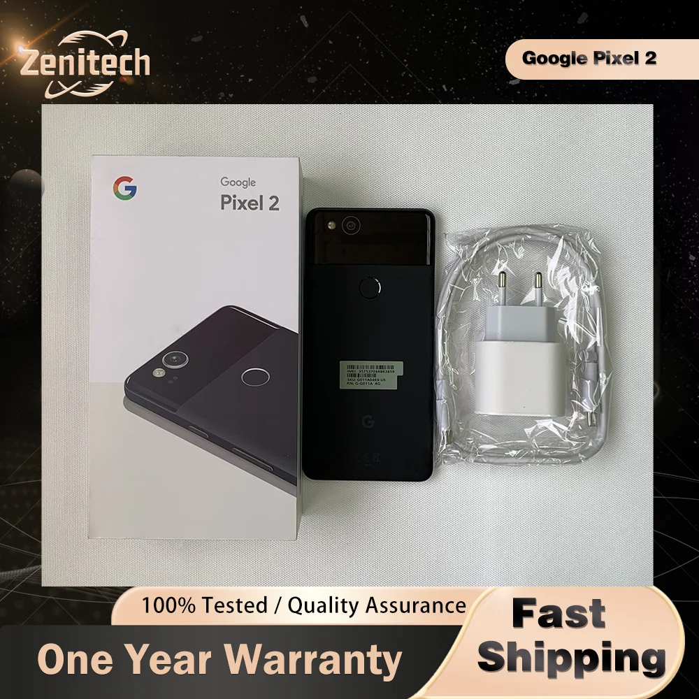 Google Pixel 2 original desbloqueado, 4G, 12MP, 64GB, 4GB RAM, huella dactilar, Bluetooth 5.0, 5 pulgadas, Android 8.0, pixel2