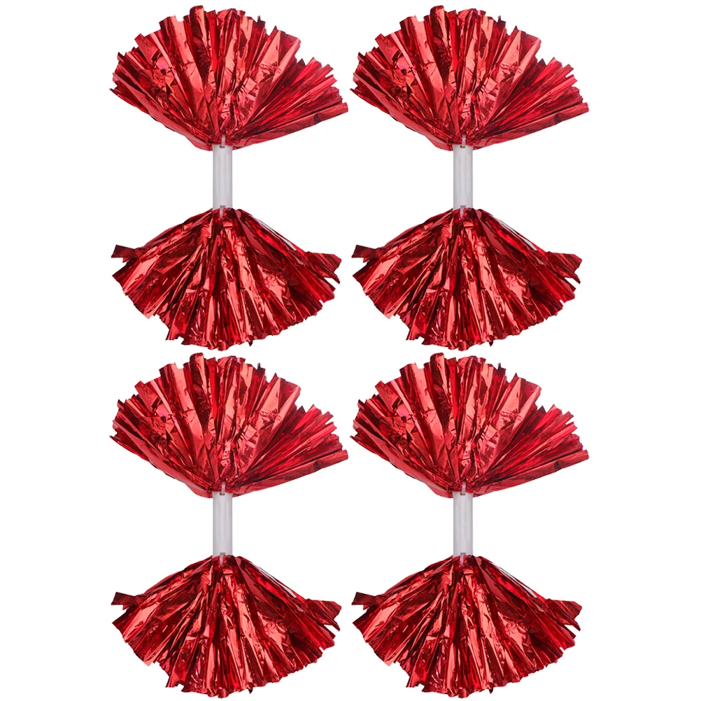 Pom Poms Cheer Cheerleading Flower Balls Hand-cranked Flowers Gymnastics Props for Dancing Red The Pet