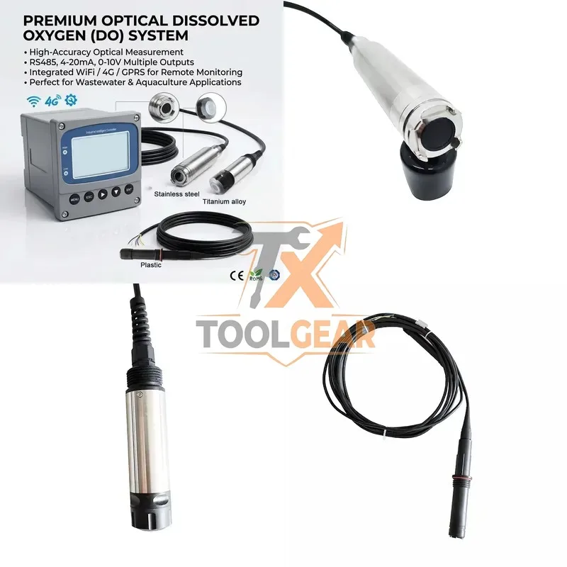 2026hotsale* Optical Dissolved Probe Meter RS485 4-20mA 0-10V Output Portable DO Tester with WiFi/4G/GPRS for