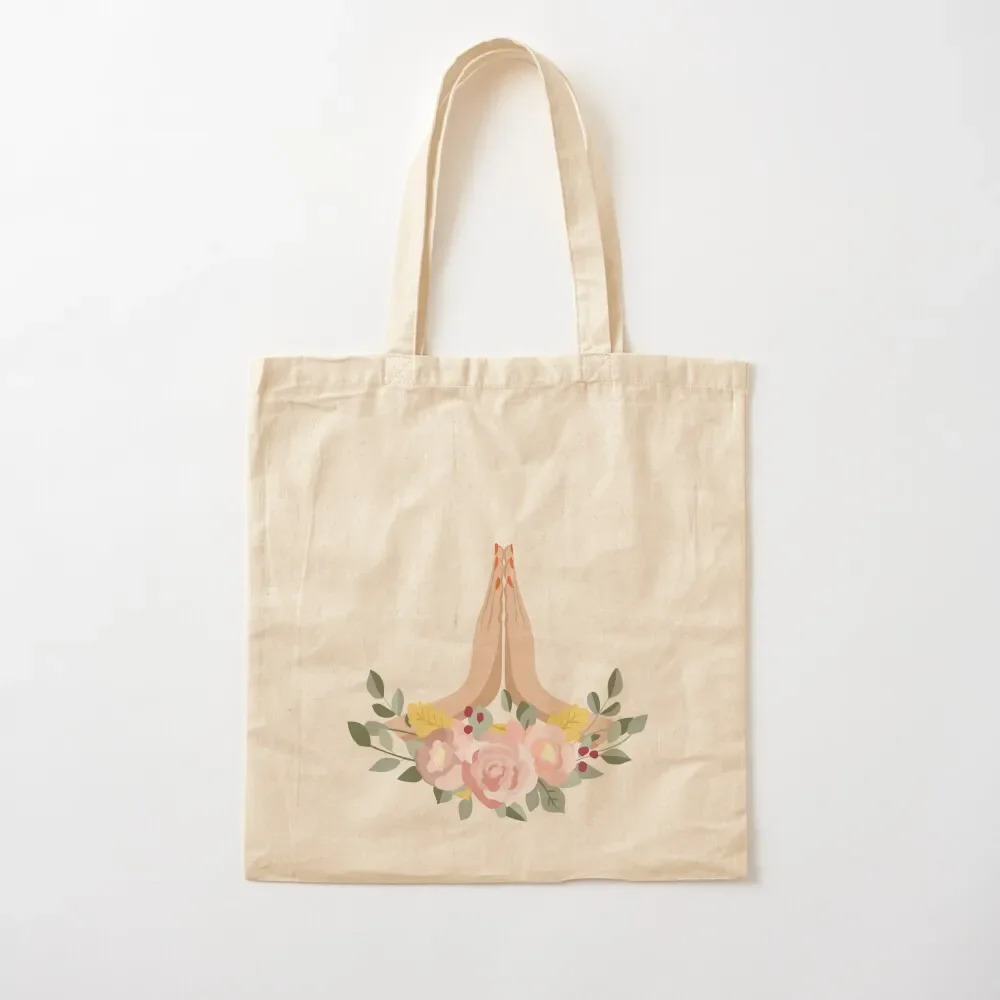 

Namaste Yoga Flowers Tote Bag female bag woman shopping bag canvas tote Women's bags