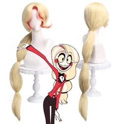 Anime Hazbin Charlie Morningstar Cosplay Wig Adult Women Girls Heat Resistant Synthetic Long Blonde Hair Halloween Costume Prop