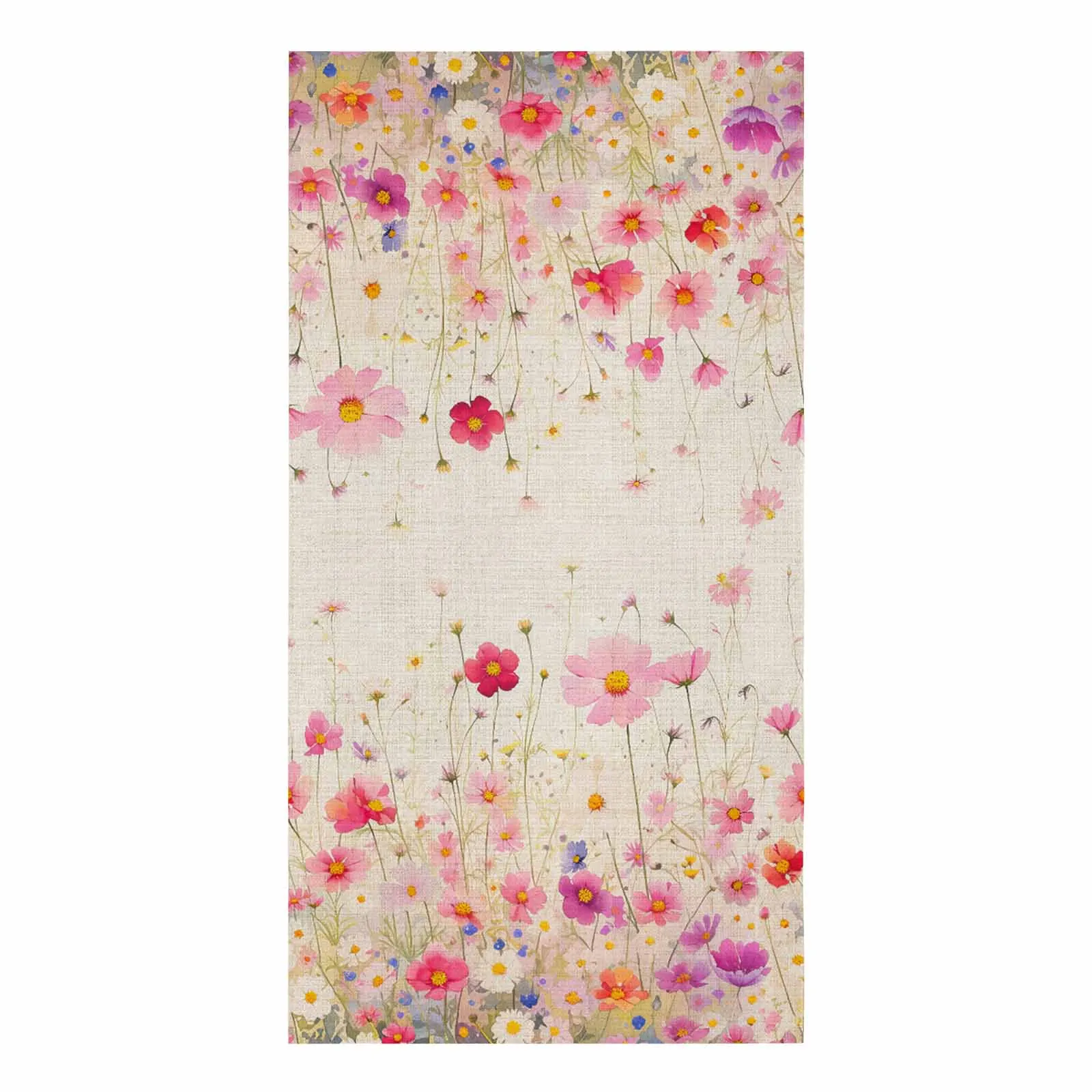 Flowers Leaves Watercolor Microfiber Towel Absorbent Kitchen Cleaning Cloth Dish Towel Household Cleaning Towel