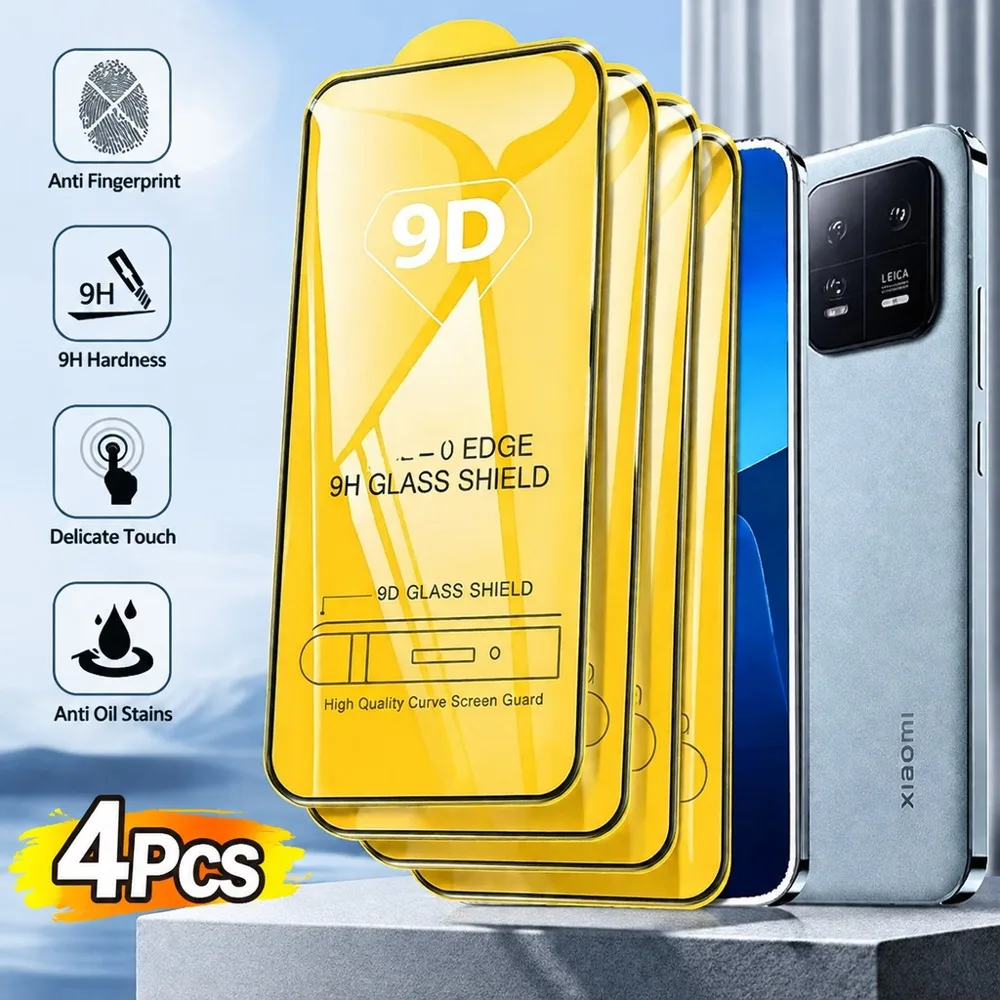 4 Stück Displayschutzfolie aus gehärtetem Glas für XIAOMI Mi 11 Pro, Mi 11, 11T Pro, 11T, Displayschutzfolie für XIAOMI Mi 11 Lite 5G, Mi 11 Lite, 17 Ultra HD.