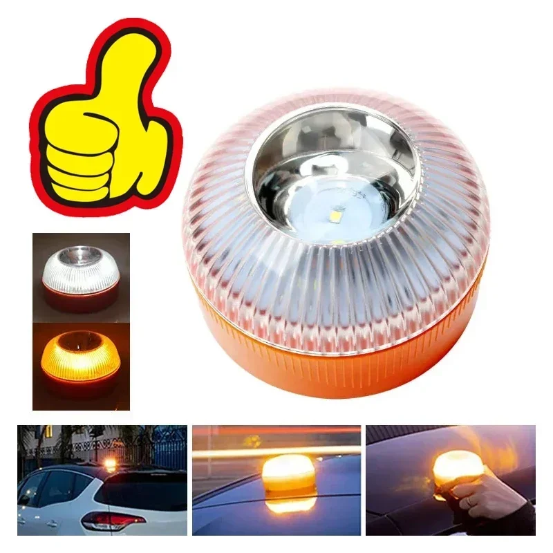 

Red Blue Emergency Strobe Light Magnetic Portable Warning Beacons Light for Car Road Safety Flashing Lamp