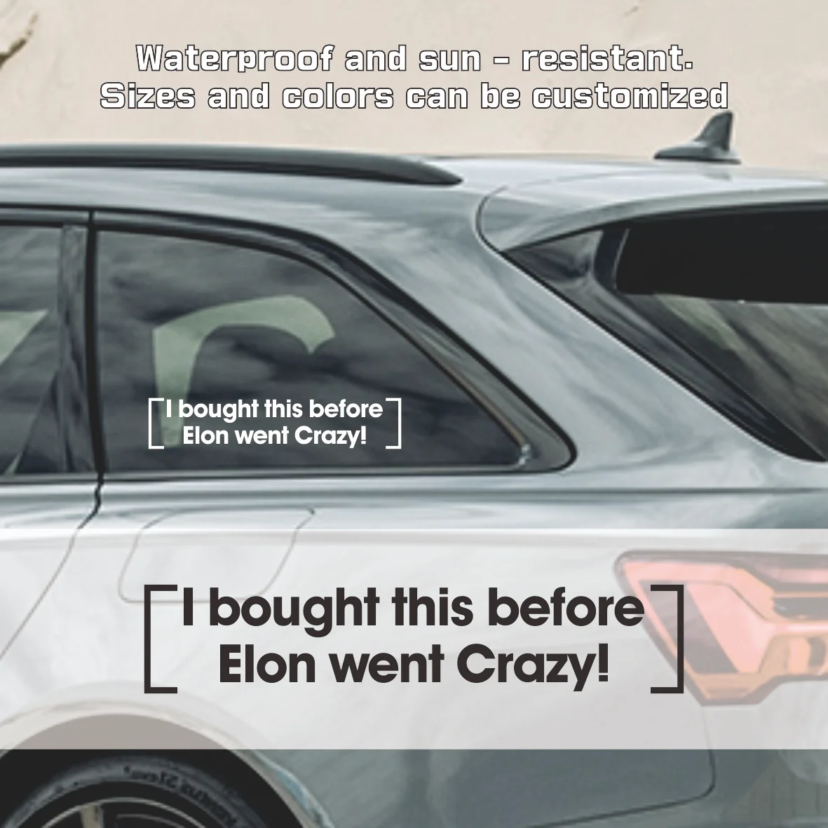 

2pcs Anti Elon Bumper Sticker decals for Car I Bought This Before Elon Went Crazy Decal Car Bumper Window Waterproof Sticker PVC