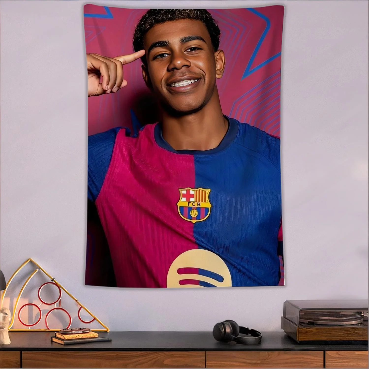 Yamal Tapestry Spanish Men S Football Poster Bedroom Decorative Aesthetic Tapestry Barcelona Flag Wallpaper for Friends - view 5