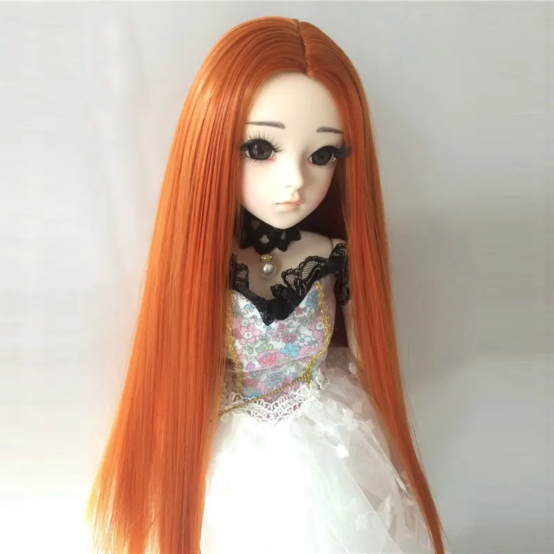 1/3 1/4 1/6 1/8 1/12 bjd sd doll long straight hair high temperature fiber hair blue doll wig multi-color doll accessories