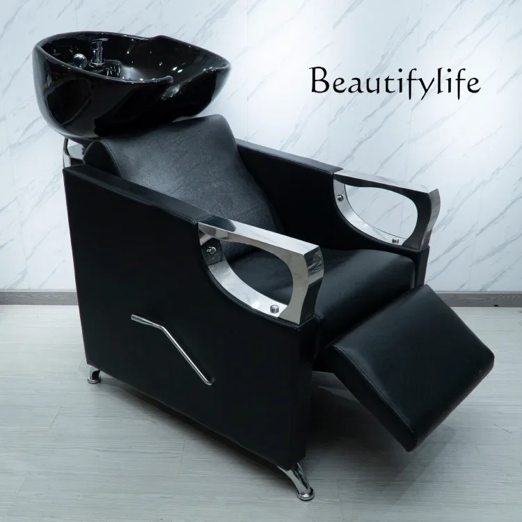 Hair Salon Sitting Quick Flush Sitting Shampoo Chair Flushing Bed Hair-Washing Chair European Portable Chair