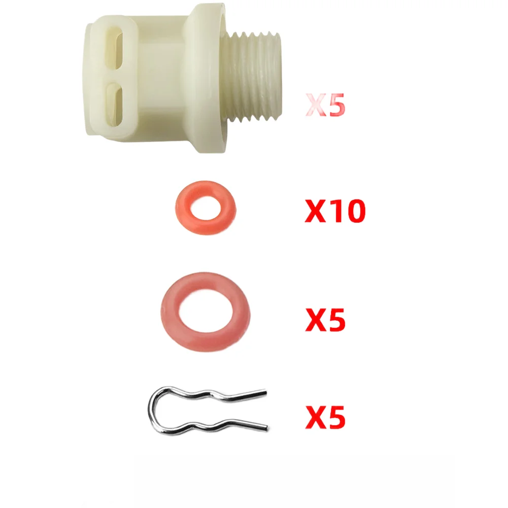 Wiring Connector for Espresso Machine with Silicone Seal Ring Replacement Kit 5pcs Connectors 5pcs Retaining Rings 15pcs Rings