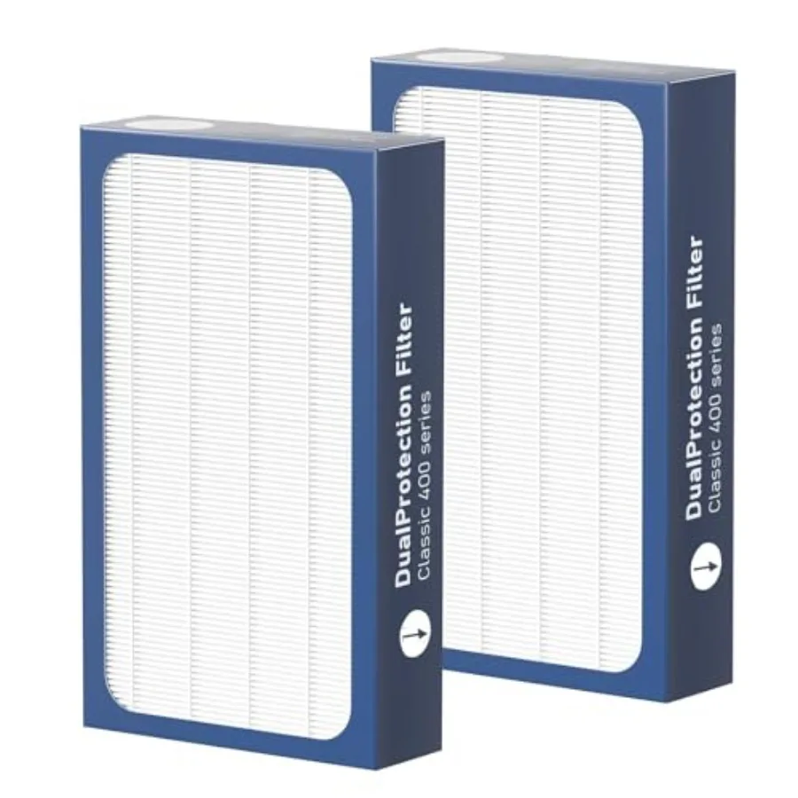 

2 Pack Classic 400 Series DualProtection Filter Replacement Compatible with BLUEAIR Classic 400 Series Air Cleaner Purifiers 48